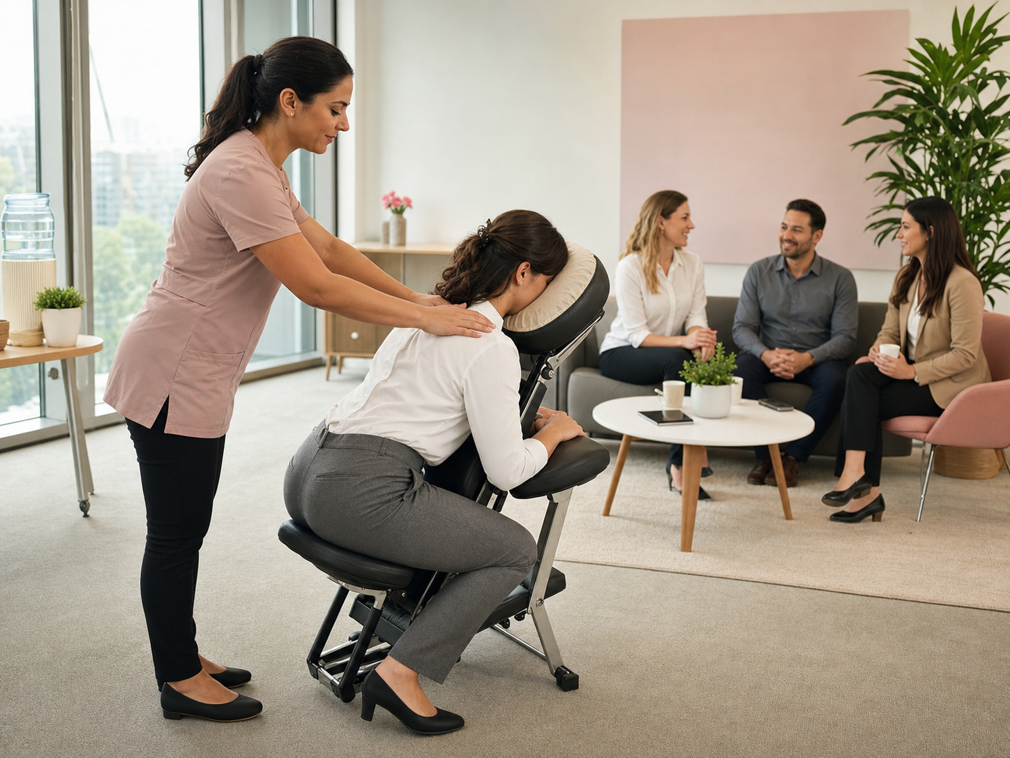 Quick Massage em empresa para colaboradores e SIPAT